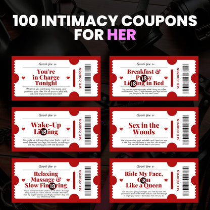100 Intimacy Coupons for Her