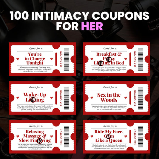 100 Intimacy Coupons for Her
