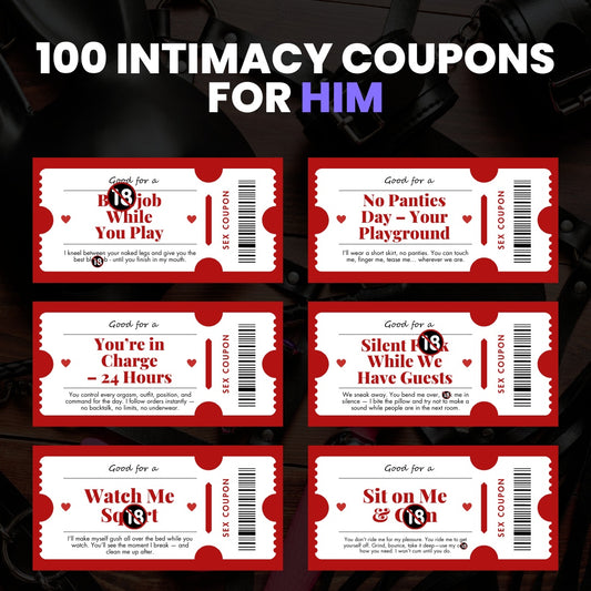 100 Intimacy Coupons for Him